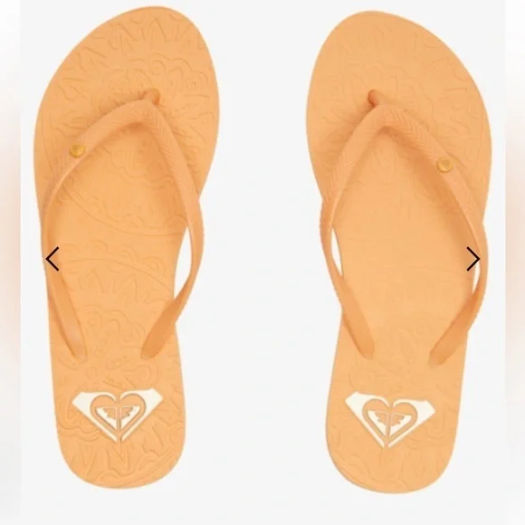EUC  WOMENS ROXY ORANGE SIZE 7 FLIP FLOPS SANDALS​​​​​​​ - Picture 5 of 6